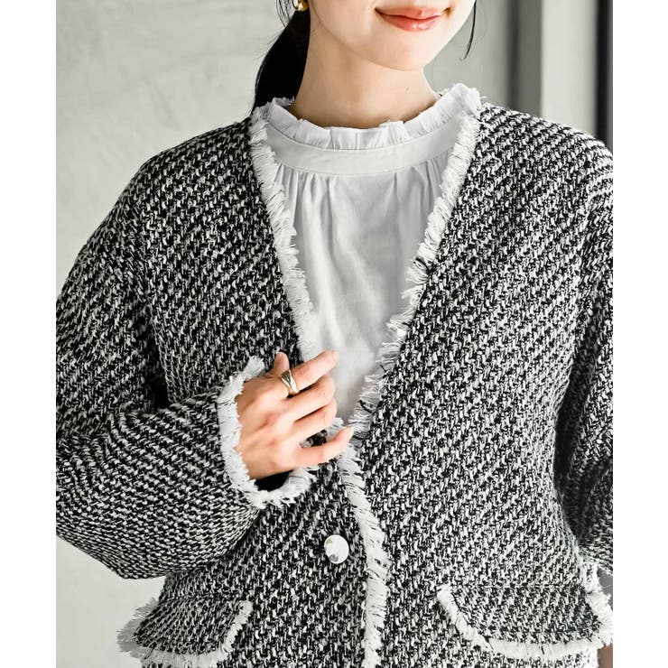 ツイードノーカラージャケット | rps | 詳細画像21 