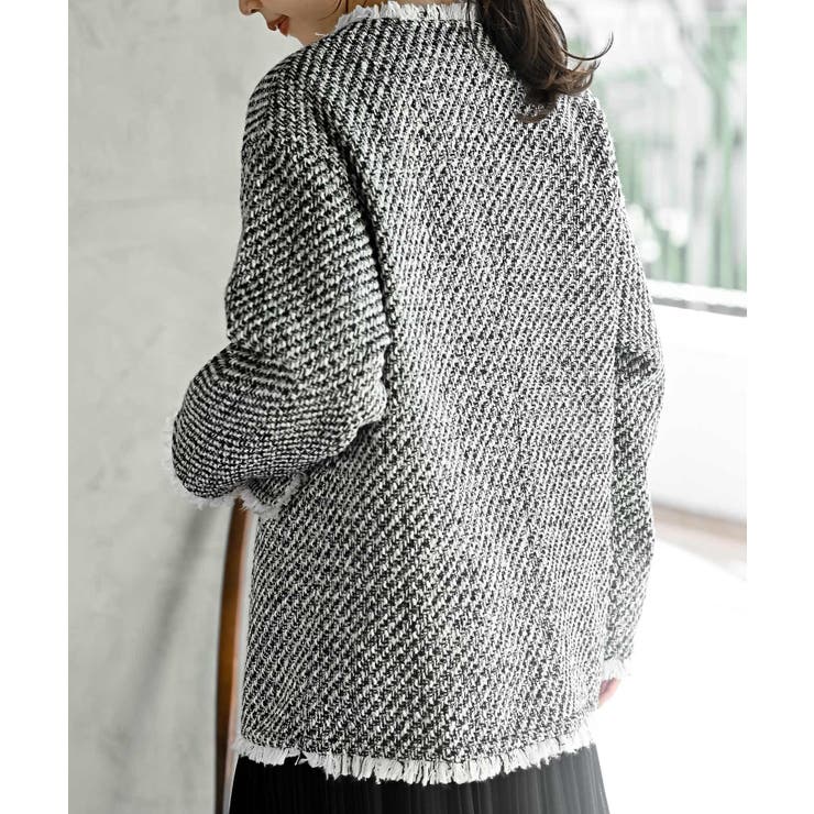 ツイードノーカラージャケット | rps | 詳細画像23 