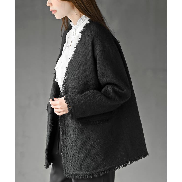 ツイードノーカラージャケット | rps | 詳細画像7 