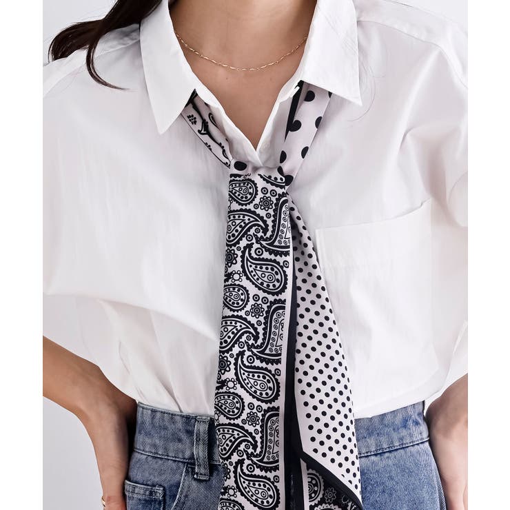 スカーフアレンジオーバーシャツ | rps | 詳細画像9 