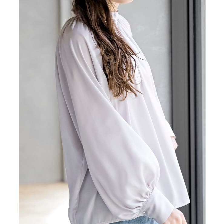 ウ゛ィンテージサテンハイネックブラウス | rps | 詳細画像16 