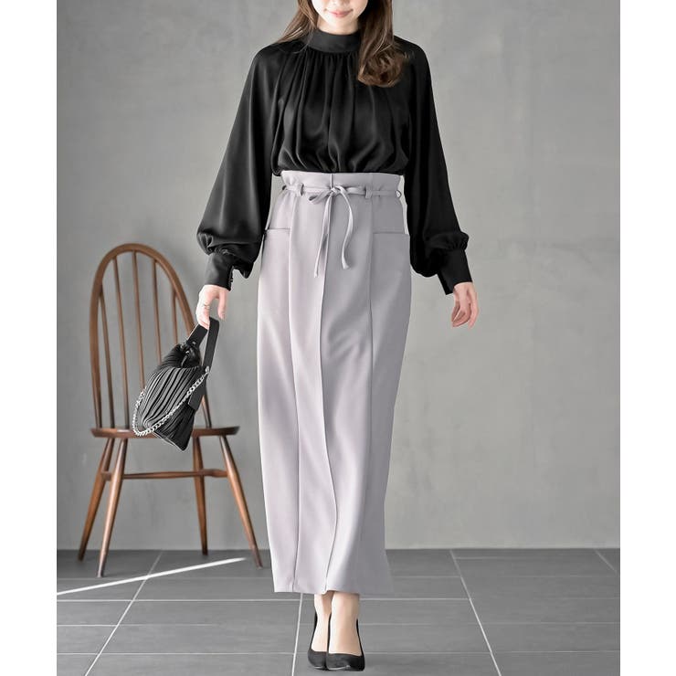 ウ゛ィンテージサテンハイネックブラウス | rps | 詳細画像19 