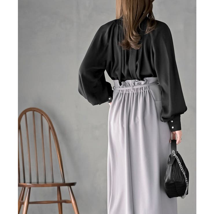 ウ゛ィンテージサテンハイネックブラウス | rps | 詳細画像20 