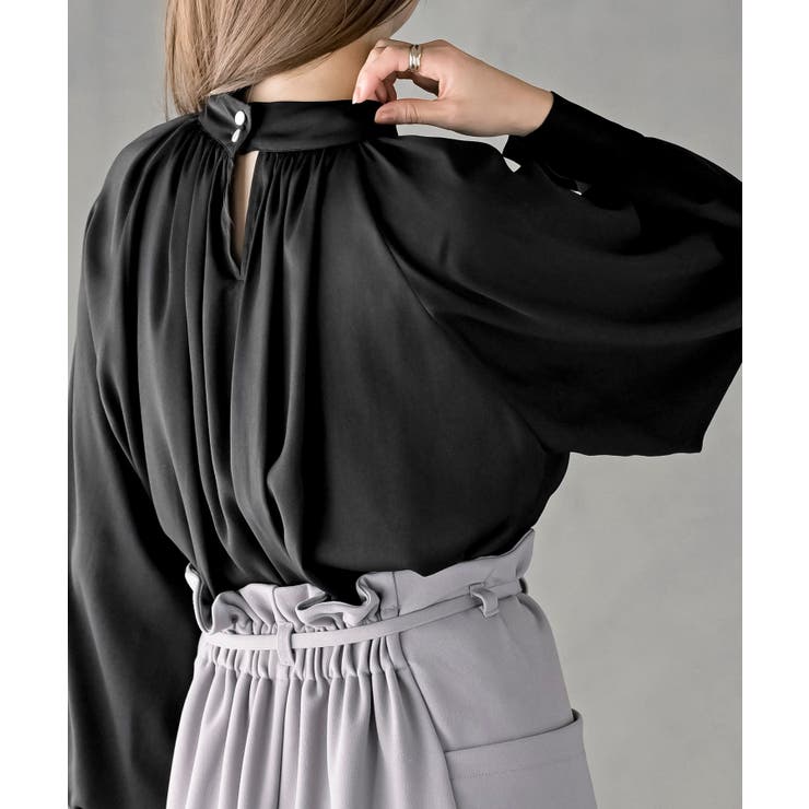 ウ゛ィンテージサテンハイネックブラウス | rps | 詳細画像23 