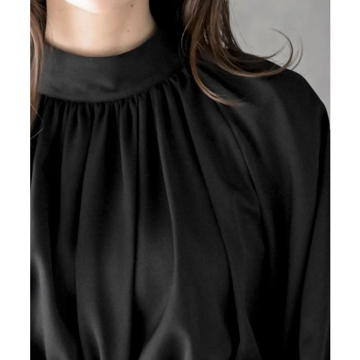 ウ゛ィンテージサテンハイネックブラウス | rps | 詳細画像25 