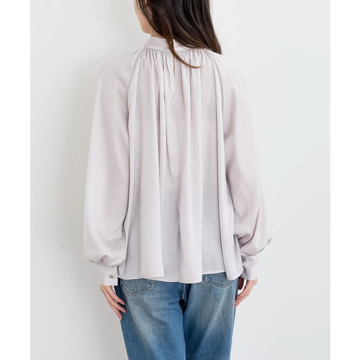 ウ゛ィンテージサテンハイネックブラウス | rps | 詳細画像28 