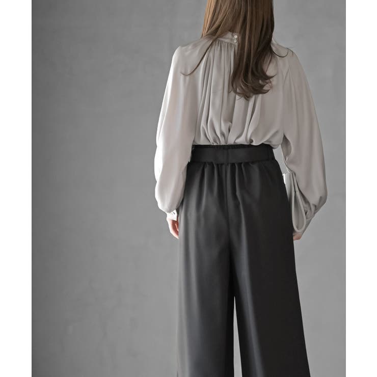 ウ゛ィンテージサテンハイネックブラウス | rps | 詳細画像4 