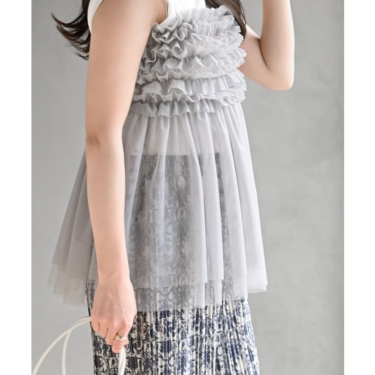 チュールフリルキャミソール | rps | 詳細画像17 