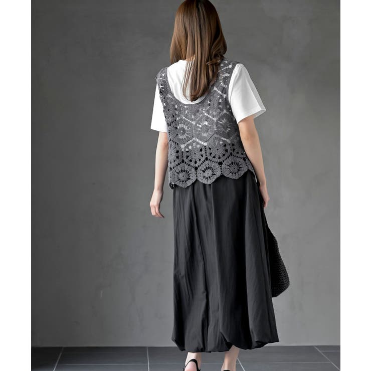 ＴシャツＳＥＴカギ針ビスチェアンサンブル | rps | 詳細画像13 