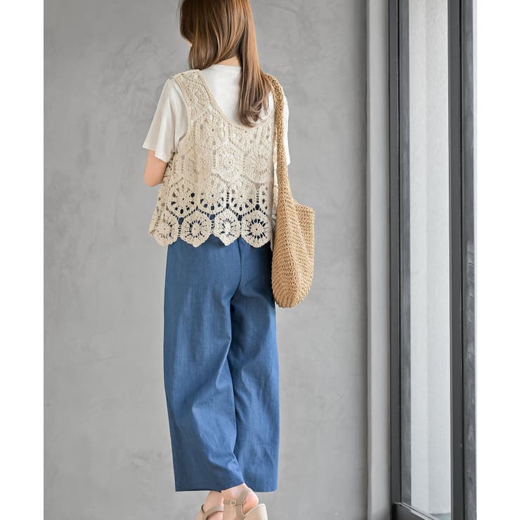 ＴシャツＳＥＴカギ針ビスチェアンサンブル | rps | 詳細画像4 