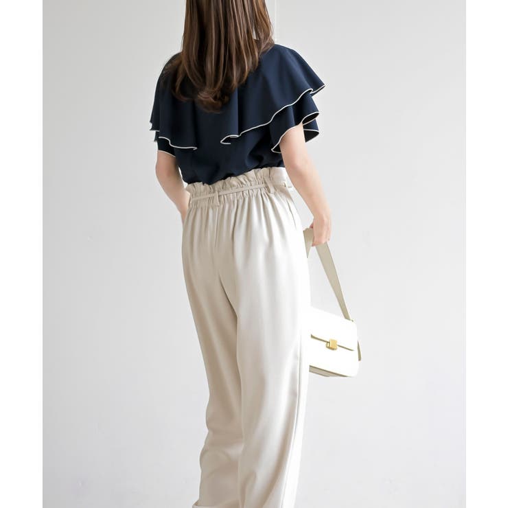 バンドカラー配色ケープブラウス | rps | 詳細画像28 