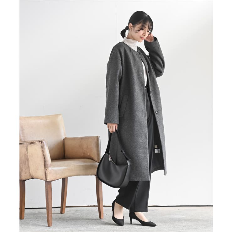 ノーカラーロングコート | rps | 詳細画像11 