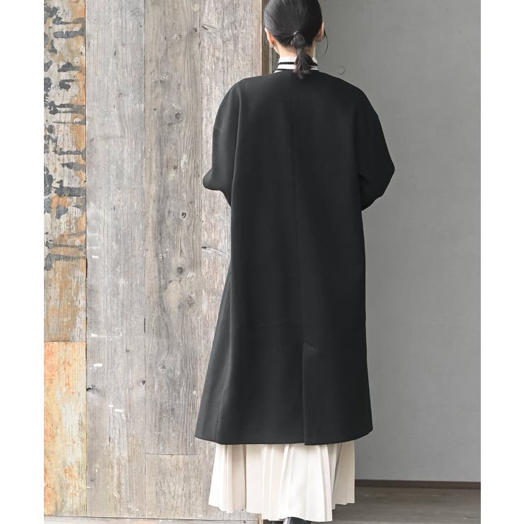 ノーカラーロングコート | rps | 詳細画像14 