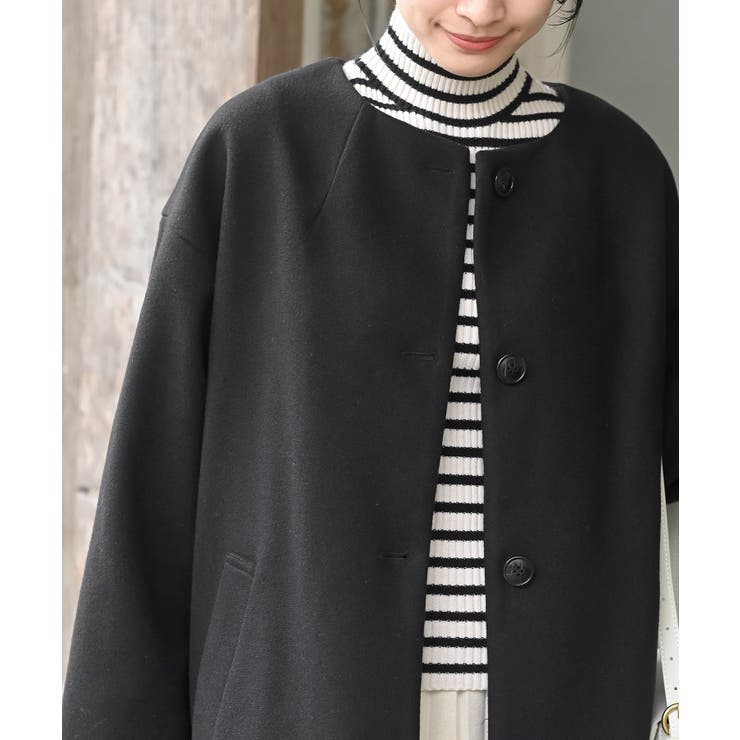 ノーカラーロングコート | rps | 詳細画像16 