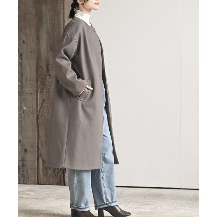 ノーカラーロングコート | rps | 詳細画像24 