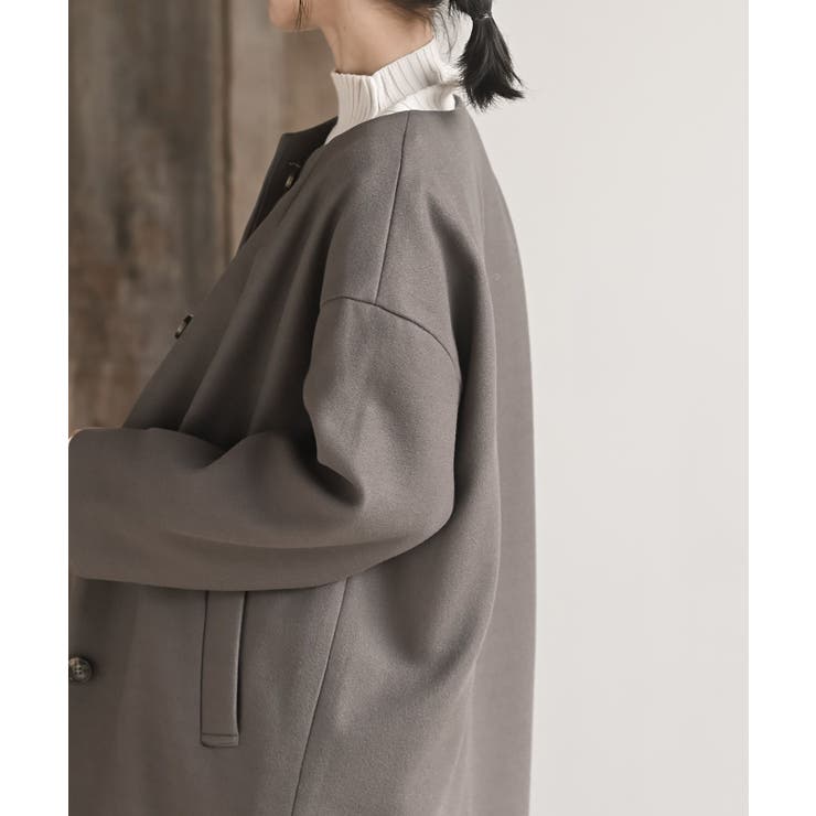 ノーカラーロングコート | rps | 詳細画像26 