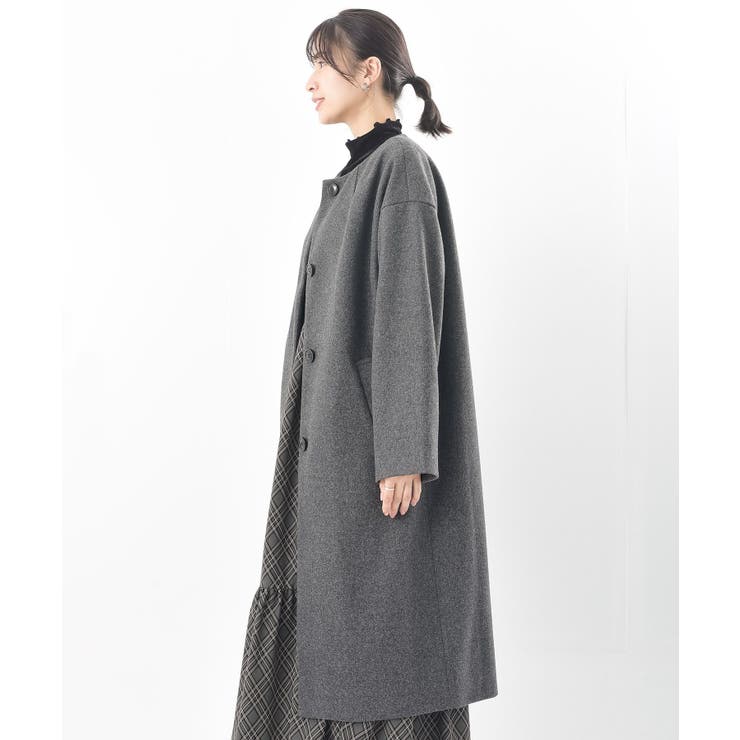 ノーカラーロングコート | rps | 詳細画像31 
