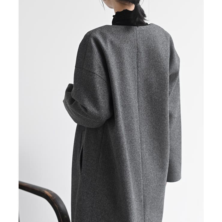 ノーカラーロングコート | rps | 詳細画像8 