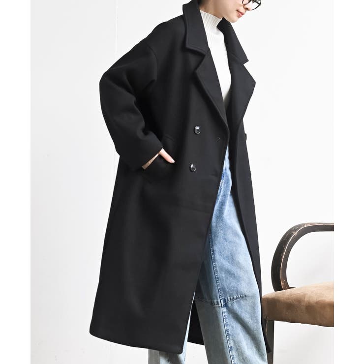 ブラック | ダブルロングコート | rps