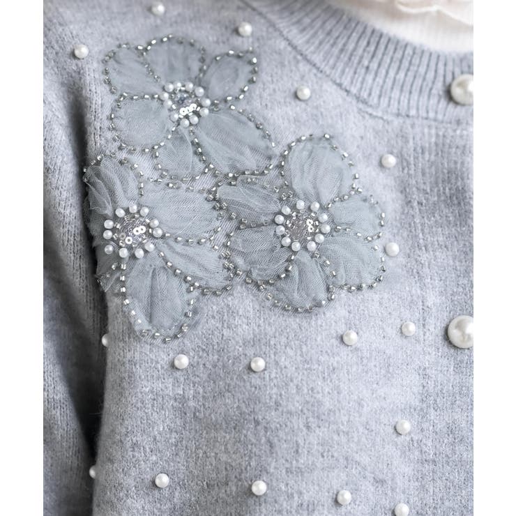 パールフラワーモチーフニットカーディガン | rps | 詳細画像18 