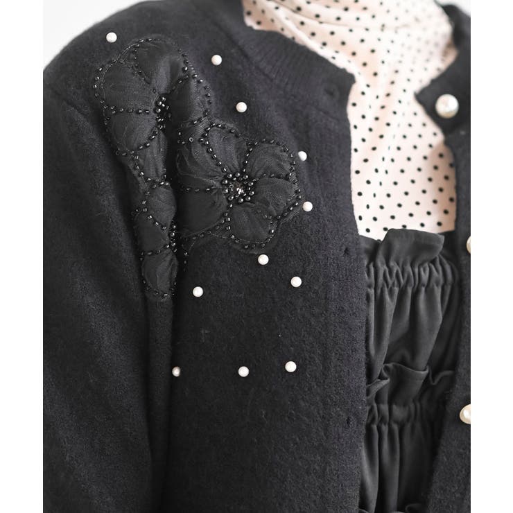 パールフラワーモチーフニットカーディガン | rps | 詳細画像27 