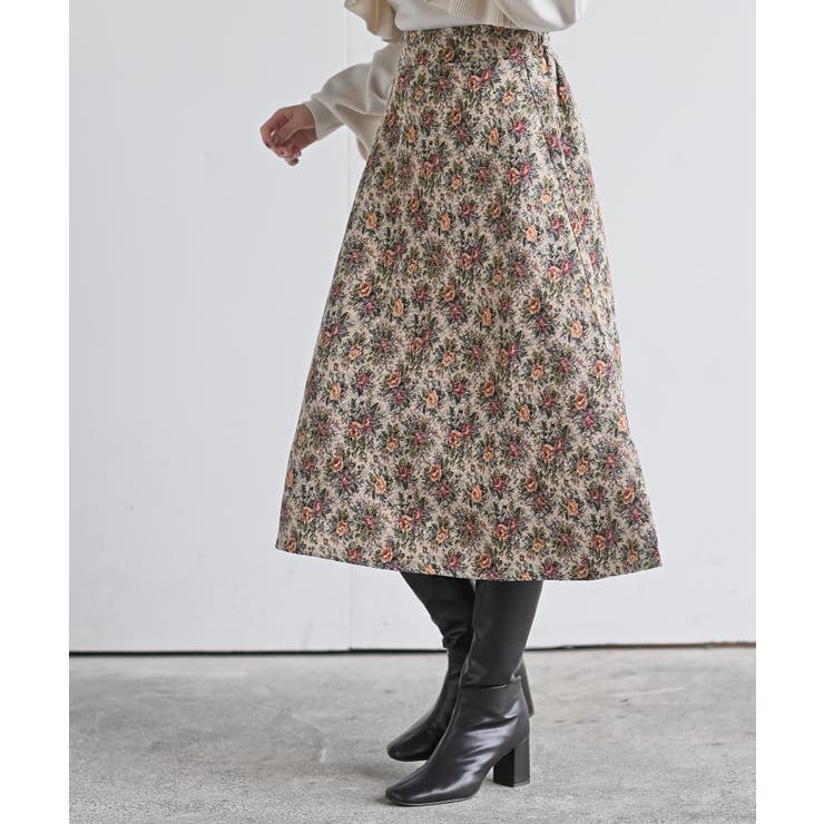 アイボリー | ゴブランＡラインスカート | rps