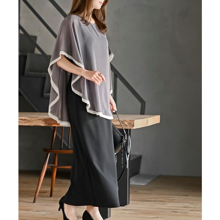 ふちどり配色シフォンバタフライブラウス | rps | 詳細画像21 