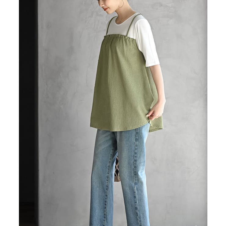 楊柳キャミドッキングＴシャツ | rps | 詳細画像21 