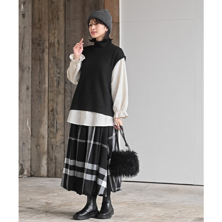 ワッフルハイネックベストレイヤー風プルオーバー | rps | 詳細画像19 