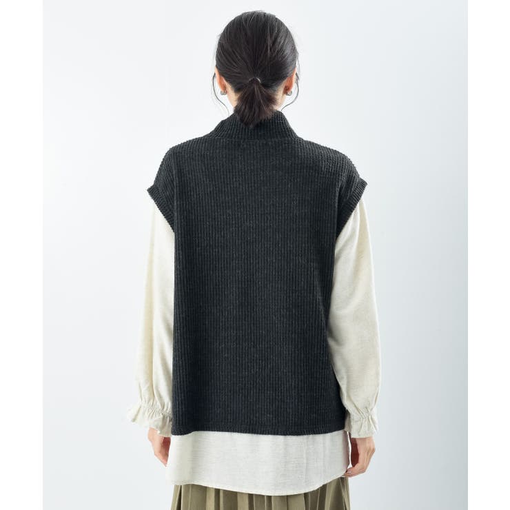 ワッフルハイネックベストレイヤー風プルオーバー | rps | 詳細画像21 
