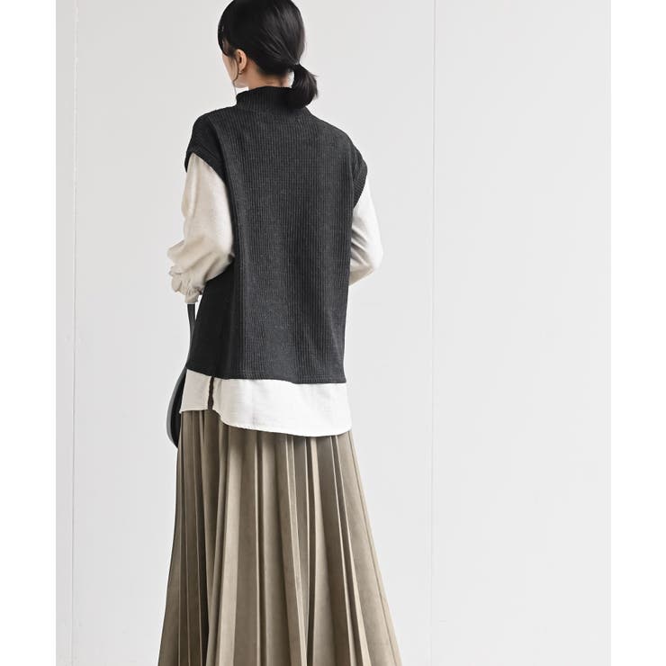 ワッフルハイネックベストレイヤー風プルオーバー | rps | 詳細画像4 
