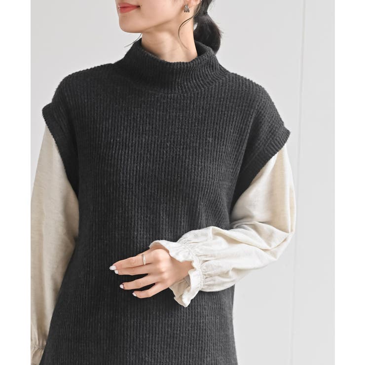 ワッフルハイネックベストレイヤー風プルオーバー | rps | 詳細画像6 