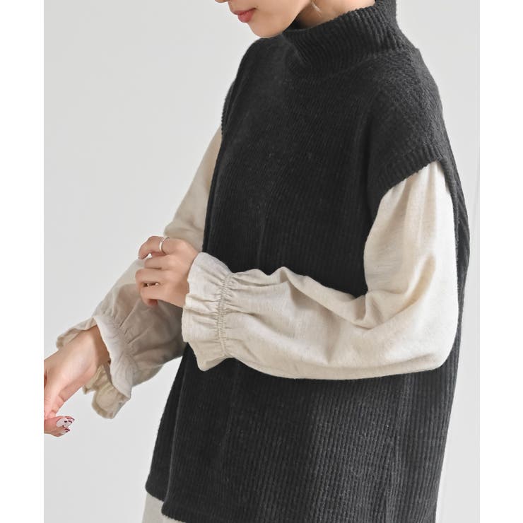 ワッフルハイネックベストレイヤー風プルオーバー | rps | 詳細画像7 