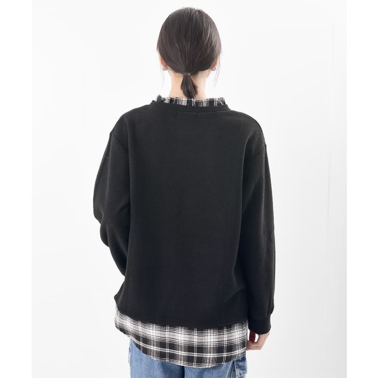 チェックシャツレイヤー風プルオーバー | rps | 詳細画像19 