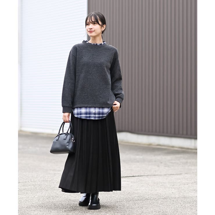 チェックシャツレイヤー風プルオーバー | rps | 詳細画像2 