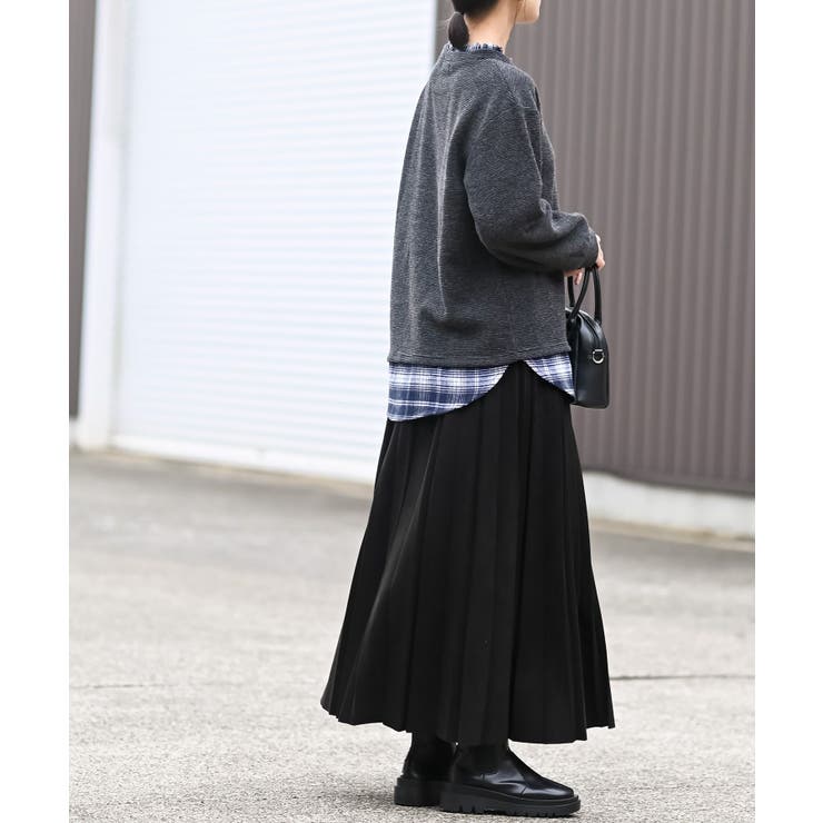 チェックシャツレイヤー風プルオーバー | rps | 詳細画像5 