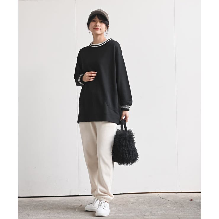 ラインニットリブ使い裏毛プルオーバー | rps | 詳細画像10 