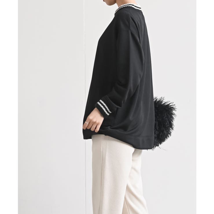 ラインニットリブ使い裏毛プルオーバー | rps | 詳細画像11 