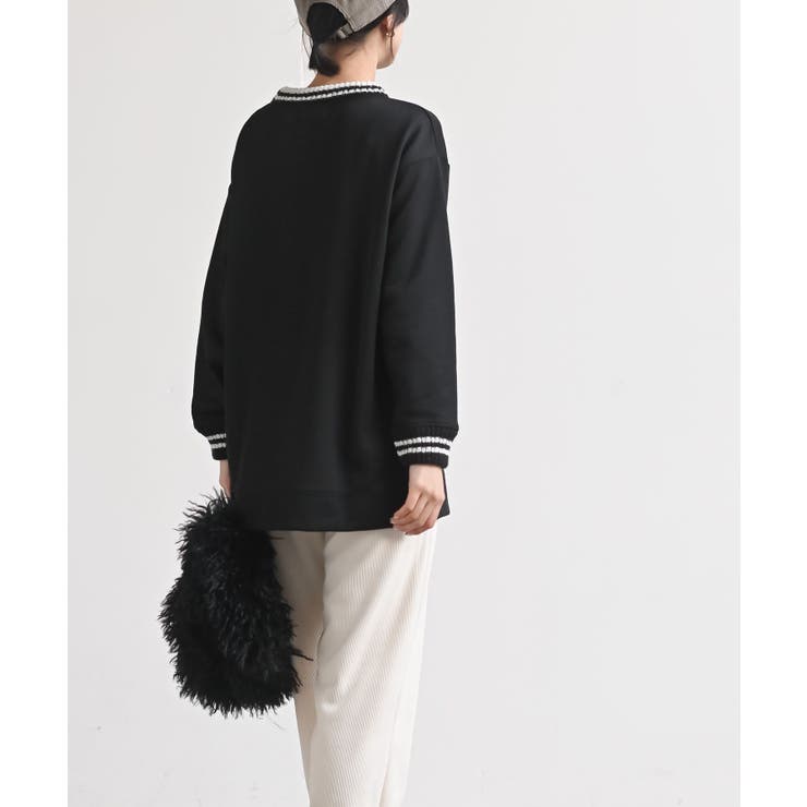 ラインニットリブ使い裏毛プルオーバー | rps | 詳細画像12 