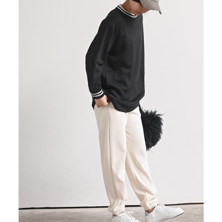 ラインニットリブ使い裏毛プルオーバー | rps | 詳細画像13 