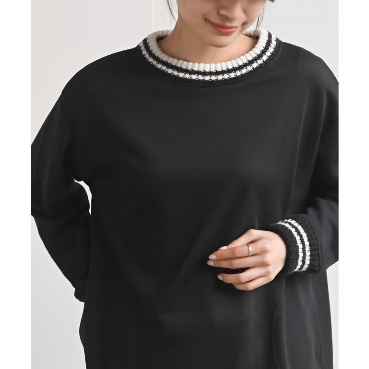 ラインニットリブ使い裏毛プルオーバー | rps | 詳細画像14 