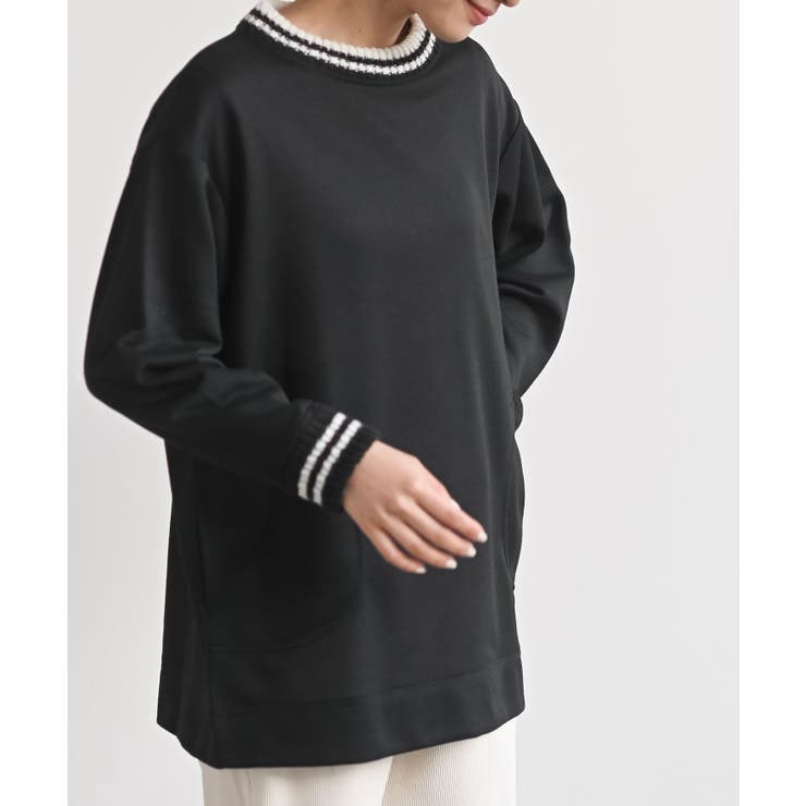 ラインニットリブ使い裏毛プルオーバー | rps | 詳細画像17 