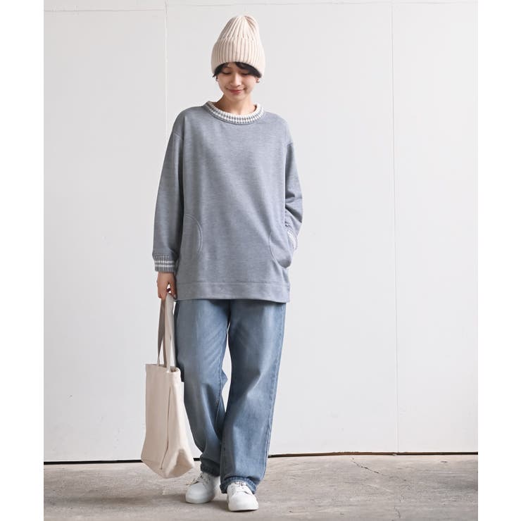 ラインニットリブ使い裏毛プルオーバー | rps | 詳細画像18 