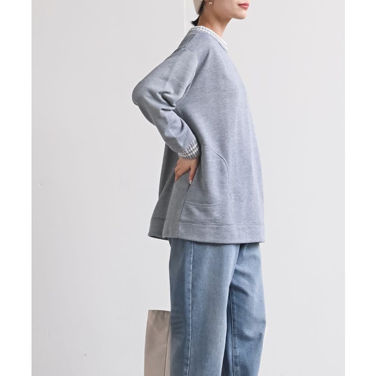 ラインニットリブ使い裏毛プルオーバー | rps | 詳細画像19 