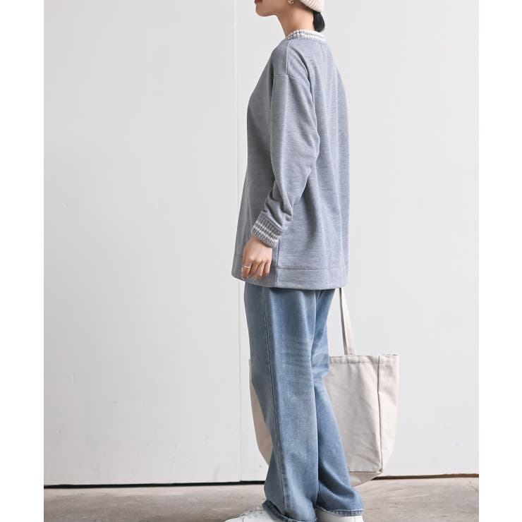 ラインニットリブ使い裏毛プルオーバー | rps | 詳細画像21 