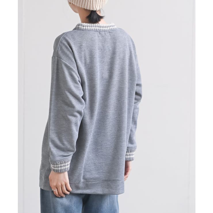 ラインニットリブ使い裏毛プルオーバー | rps | 詳細画像24 