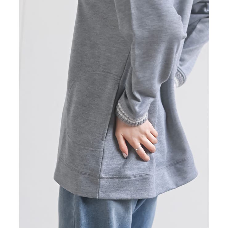 ラインニットリブ使い裏毛プルオーバー | rps | 詳細画像25 