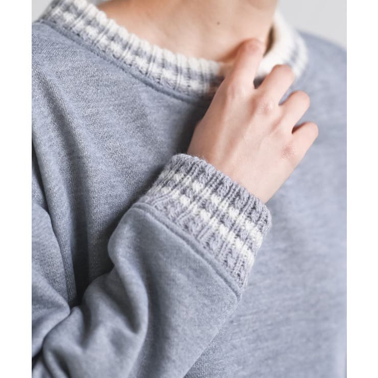 ラインニットリブ使い裏毛プルオーバー | rps | 詳細画像26 