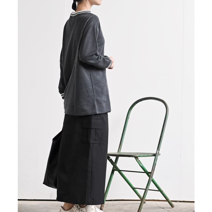 ラインニットリブ使い裏毛プルオーバー | rps | 詳細画像5 