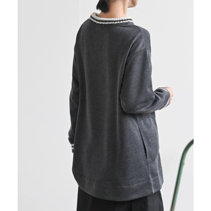 ラインニットリブ使い裏毛プルオーバー | rps | 詳細画像8 